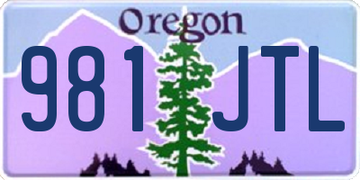 OR license plate 981JTL