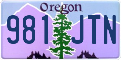 OR license plate 981JTN