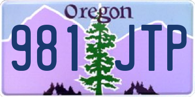 OR license plate 981JTP