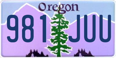 OR license plate 981JUU