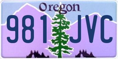 OR license plate 981JVC