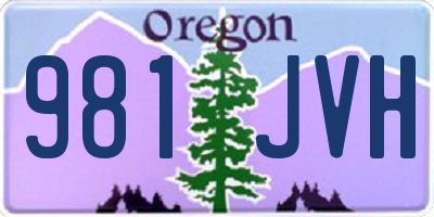 OR license plate 981JVH