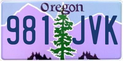 OR license plate 981JVK