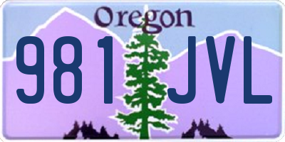 OR license plate 981JVL