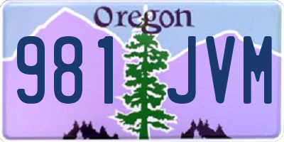 OR license plate 981JVM