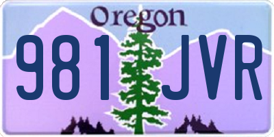 OR license plate 981JVR