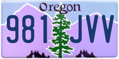 OR license plate 981JVV