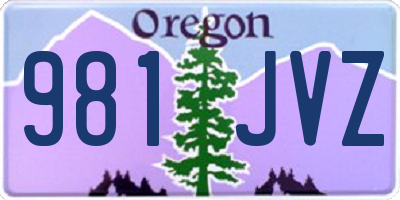 OR license plate 981JVZ