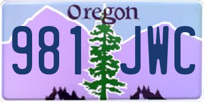 OR license plate 981JWC