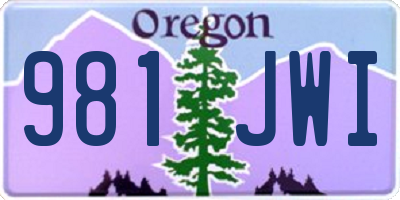 OR license plate 981JWI