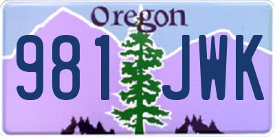 OR license plate 981JWK