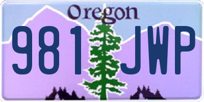 OR license plate 981JWP