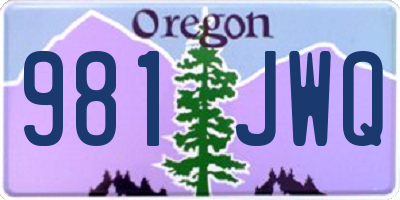 OR license plate 981JWQ