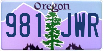 OR license plate 981JWR
