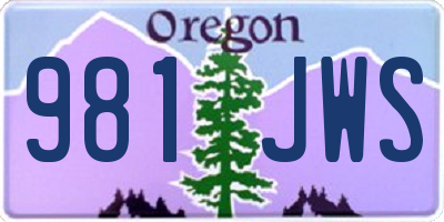 OR license plate 981JWS