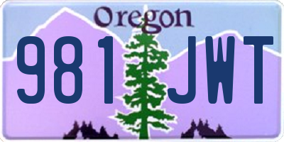 OR license plate 981JWT