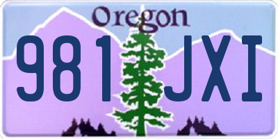 OR license plate 981JXI