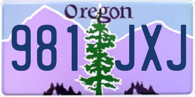 OR license plate 981JXJ