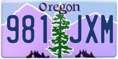 OR license plate 981JXM