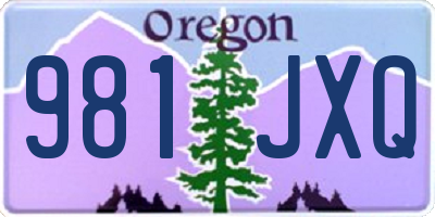 OR license plate 981JXQ