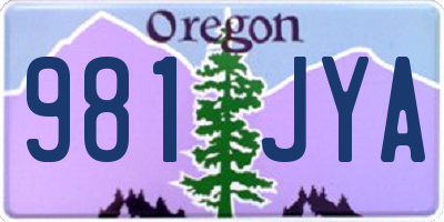 OR license plate 981JYA