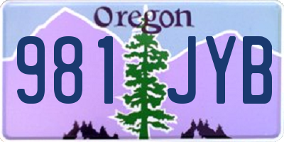 OR license plate 981JYB