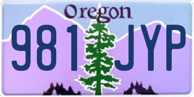 OR license plate 981JYP