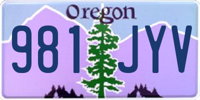 OR license plate 981JYV