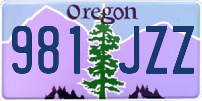 OR license plate 981JZZ