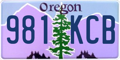 OR license plate 981KCB