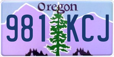 OR license plate 981KCJ