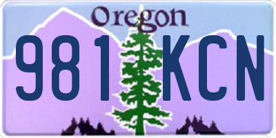 OR license plate 981KCN