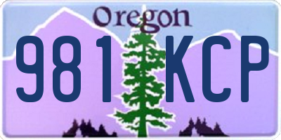 OR license plate 981KCP