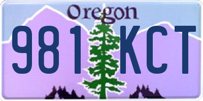 OR license plate 981KCT