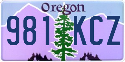 OR license plate 981KCZ