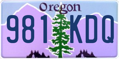OR license plate 981KDQ