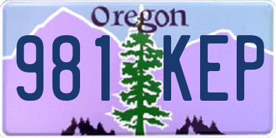OR license plate 981KEP