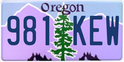 OR license plate 981KEW