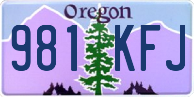 OR license plate 981KFJ