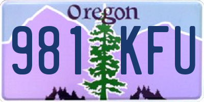 OR license plate 981KFU