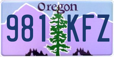 OR license plate 981KFZ