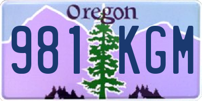OR license plate 981KGM