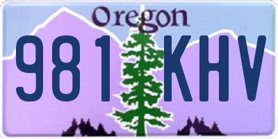 OR license plate 981KHV