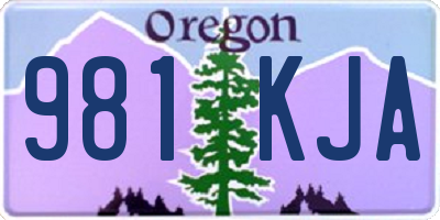 OR license plate 981KJA