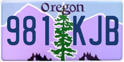 OR license plate 981KJB