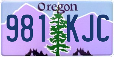 OR license plate 981KJC