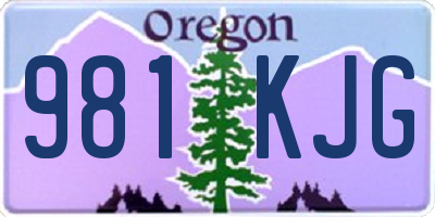 OR license plate 981KJG