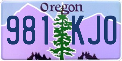 OR license plate 981KJO