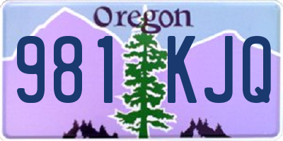 OR license plate 981KJQ