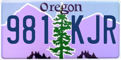 OR license plate 981KJR